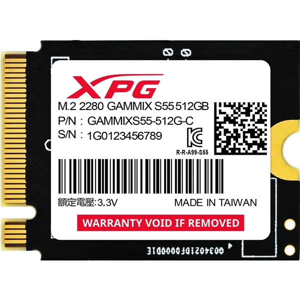 ADATA XPG Gammix S55 SSD NVMe 1.4 de 512GB a 5000MB/s PCIe 4.0 M.2 2230