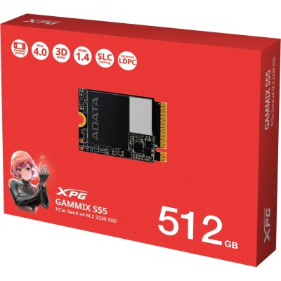 ADATA XPG Gammix S55 SSD NVMe 1.4 de 512GB a 5000MB/s PCIe 4.0