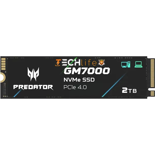 Acer Predator GM7000 con Disipador SSD NVMe 2TB a 7400MB/s PCIe 4.0 M.2 2280 Compt. PS5