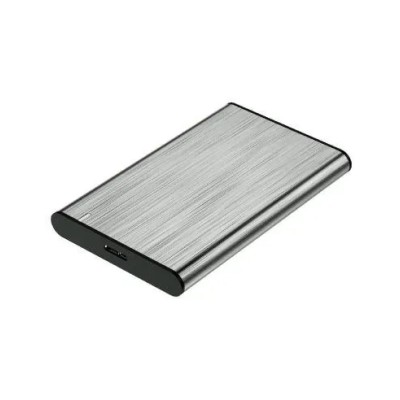 Aisens ASE-2525GR Caja externa de aluminio Gris/Plata para