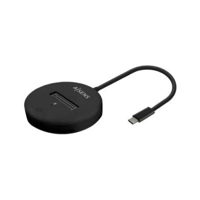 Aisens ASUC-M2D013-BK Mini Docking USB-C redondo para disco SSD