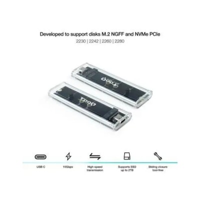 Caja Externa para Disco SSD M.2 NVMe TooQ TQE-2200/ USB 3.2/