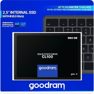 Goodram CL100 Gen3 SSD 960GB de 2.5" a 540MB/s SATA 6GB/s