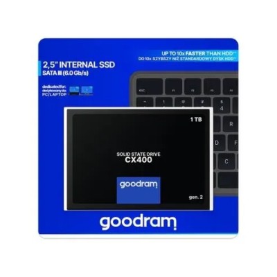 Goodram CX400 Gen2 SSD 1TB de 2.5" a 550MB/s SATA 6GB/s con 3D