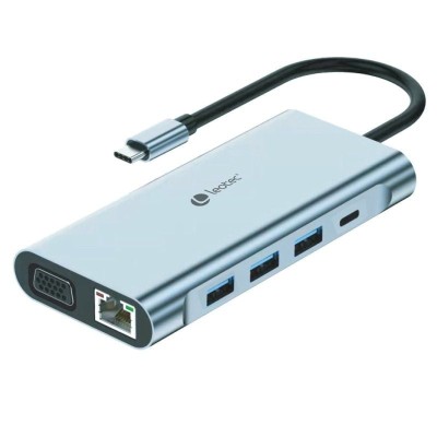 Docking USB Tipo-C Leotec LEDS01/ 3xUSB/ 2xUSB Tipo-C/ 1xUSB