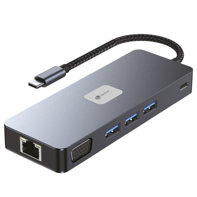 Docking USB Tipo-C Leotec LEDS03/ 3xUSB/ 1xUSB Tipo-C PD/