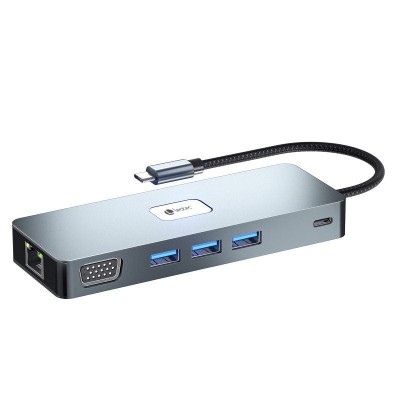 Docking USB Tipo-C Leotec LEDS03/ 3xUSB/ 1xUSB Tipo-C PD/