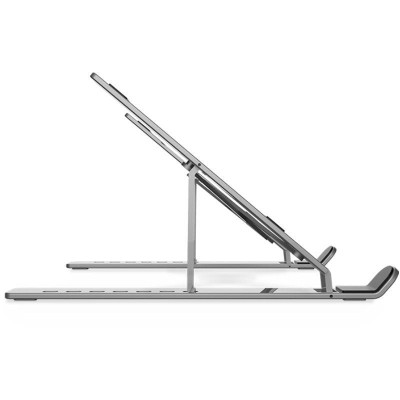 Soporte Nox Axys Stand para Portátiles/ Tablets hasta 17'/ Plata