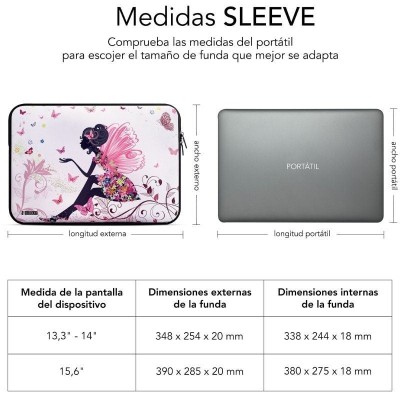 Funda Subblim Trendy Sleeve Neo Hada para Portátiles hasta 15.6'