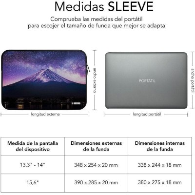 Funda Subblim Trendy Sleeve Neo Mountain para Portátiles hasta