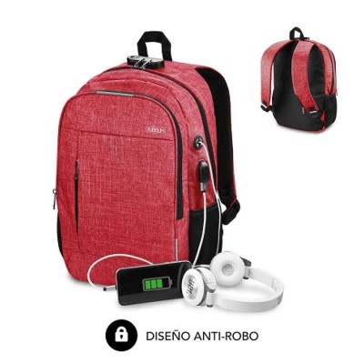 Mochila Subblim Urban Lock para Portátiles hasta 16'/ Puerto