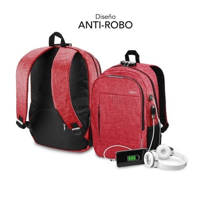 Mochila Subblim Urban Lock para Portátiles hasta 16'/ Puerto