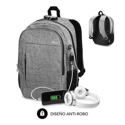 Mochila Subblim Urban Lock para Portátiles hasta 16'/ Puerto