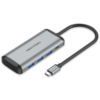 Docking USB Tipo-C Vention TGRHB/ 3xUSB/ 1xLector Tarjetas/