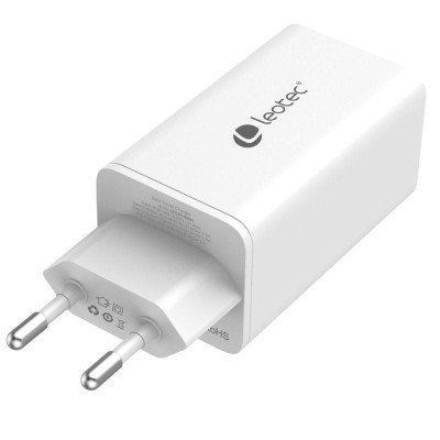 Cargador de Pared Leotec LECSPH65W3W/ 2xUSB Tipo-C/ 1xUSB/ 65W