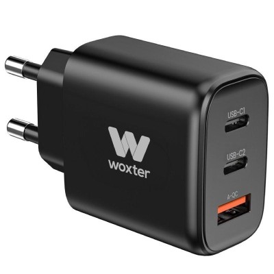 Cargador de Pared Woxter PE26-176/ 2xUSB Tipo-C + Cable USB