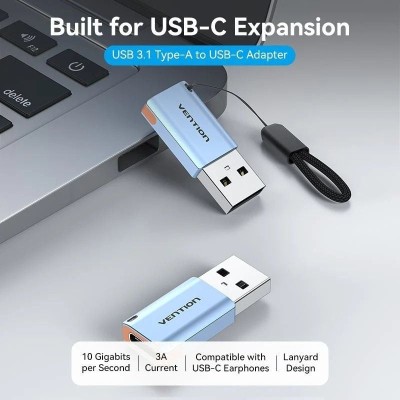 Adaptador USB 3.1 Vention CUAH0/ USB Tipo-C Hembra - USB Macho/