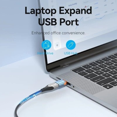 Adaptador OTG USB 3.1 Vention CUBH0/ USB Tipo-C Macho - USB