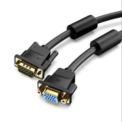 Cable Alargador SVGA Vention DAGBF/ VGA Macho - VGA Hembra/ 1m/