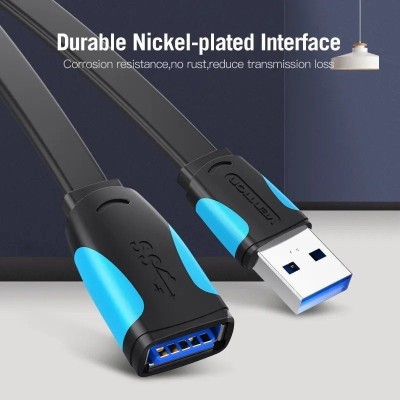 Cable Alargador USB 3.0 Vention VAS-A13-B100/ USB Macho - USB