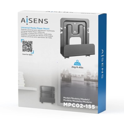 Soporte Universal Aisens MPC02-155 para Router, MiniPC/ hasta