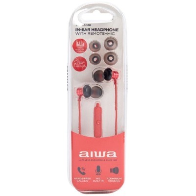 Auriculares Intrauditivos Aiwa ESTM-50RD/ con Micrófono/ Jack