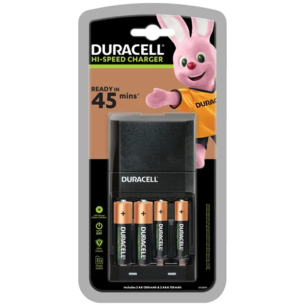 Cargador de Pilas Duracell CEF27EU-EU/ capacidad 2 pilas AA y AAA/ 2 Pilas AA y 2 AAA Incluidas