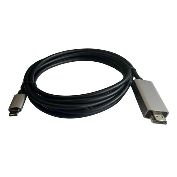 Cable HDMI 3GO C137/ HDMI Macho - USB Tipo-C Macho/ 2m/ Negro