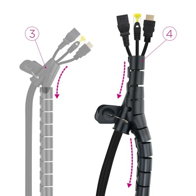 Organizador de Cables en Espiral Nanocable 10.36.0002-BK/ 2m