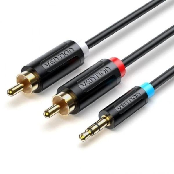 Cable Estéreo Vention BCLBK/ Jack 3.5 Macho - 2x RCA Macho/ 8m/ Negro