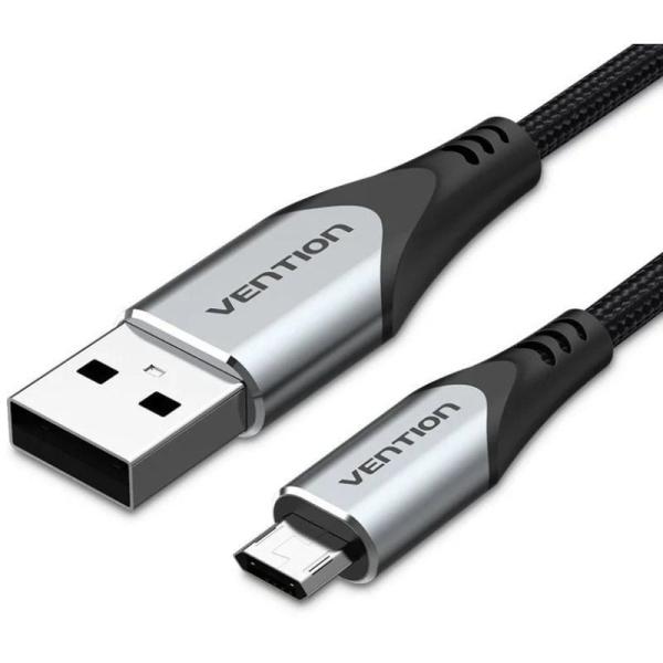 Cable USB 2.0 Vention COCHG/ USB Macho - MicroUSB Macho/ 480Mbps/ 1.5m/ Negro