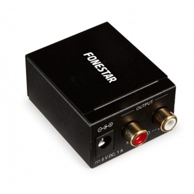 Convertidor de Audio Fonestar FO-37DA/ Entrada Toslink y RCA/