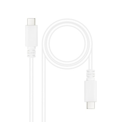 Cable USB 2.0 Tipo-C Nanocable 10.01.2301-W/ USB Tipo-C Macho -