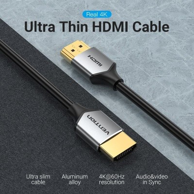 Cable HDMI 2.0 4K Vention ALEHD/ HDMI Macho - HDMI Macho/ 50cm/