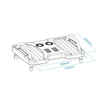 Reposapiés Ajustable/ Inclinable TooQ TQFR0601-G/ 424 x 305 x