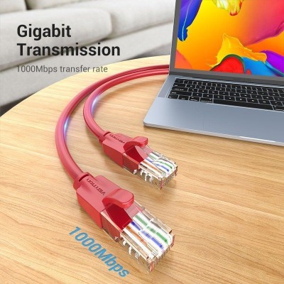 Cable de Red RJ45 UTP Vention IBERF Cat.6/ 1m/ Rojo