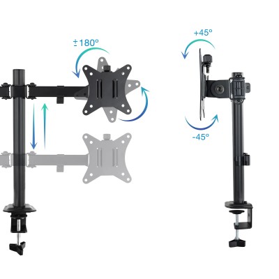 Soporte para 2 Monitores TooQ DB1802TN-B/ hasta 8kg