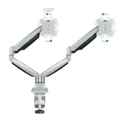 Soporte para 2 Monitores TooQ DB3132TNR-S/ hasta 9kg