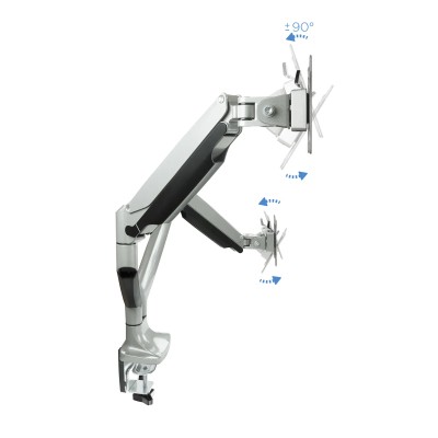 Soporte para 2 Monitores TooQ DB3132TNR-S/ hasta 9kg