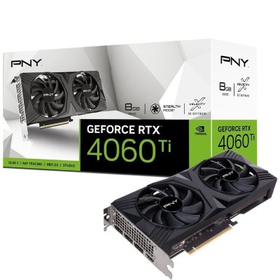 Tarjeta Gráfica PNY GeForce RTX 4060 Ti VERTO Dual Fan/ 8GB