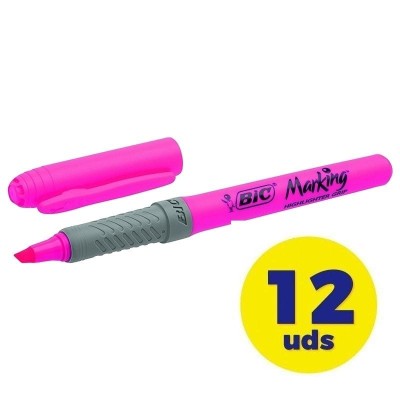 Caja de Marcadores Fluorescentes Bic Marking Highlighter Grip/