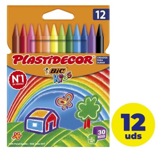 Caja de Ceras Plásticas Bic Kids Plastidecor 8757704/ 12 unidades