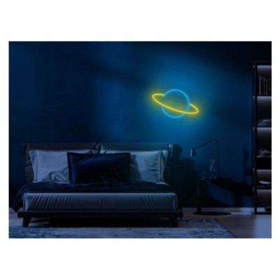 Luz Neon Forever Light Neon LED Saturn Yellow Blue/ Funciona a