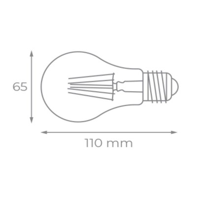 Bombilla Led Iglux FIL8C-E27 V2/ Casquillo E27/ 8W/ 720