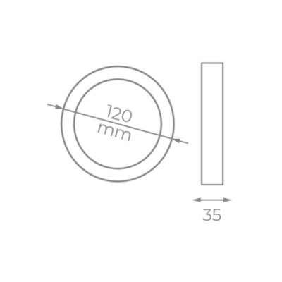 Downlight Iglux SUP-102307-NB V2/ Circular/ Ø120 x 35mm/