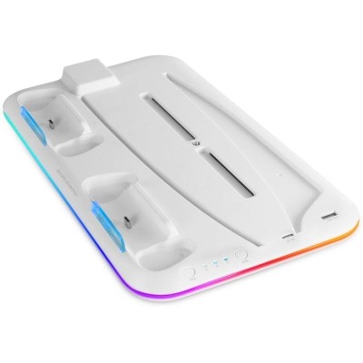 Soporte Multifunción RGB para PS5 Mars Gaming MPS5-B/ Blanco