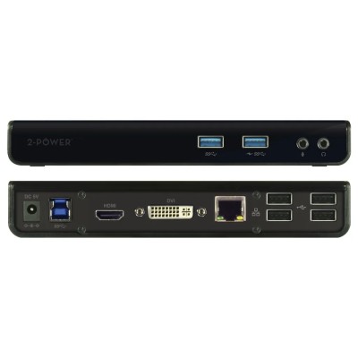 Docking USB 3.0 2-Power DOC0101A/ 1xHDMI/ / 1xDVI/ 6xUSB/