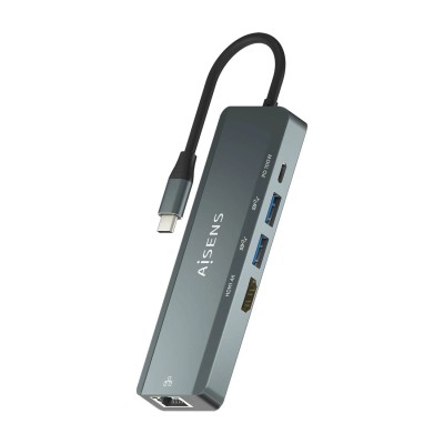 Docking USB Tipo-C Aisens ASUC-5P011-GR/ 1xHDMI/ 2xUSB/ 1xRJ45/