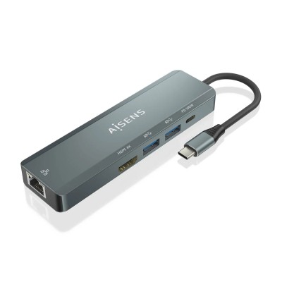 Docking USB Tipo-C Aisens ASUC-5P011-GR/ 1xHDMI/ 2xUSB/ 1xRJ45/