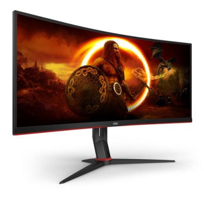 AOC Gaming CU34G2X 34'/ WQHD/ 1ms/ 144Hz/ VA/ Negro y Rojo